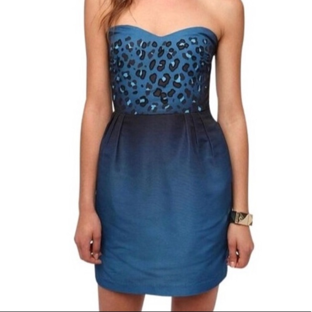Silence+Noise Blue Ombre Cocktail Dress‎